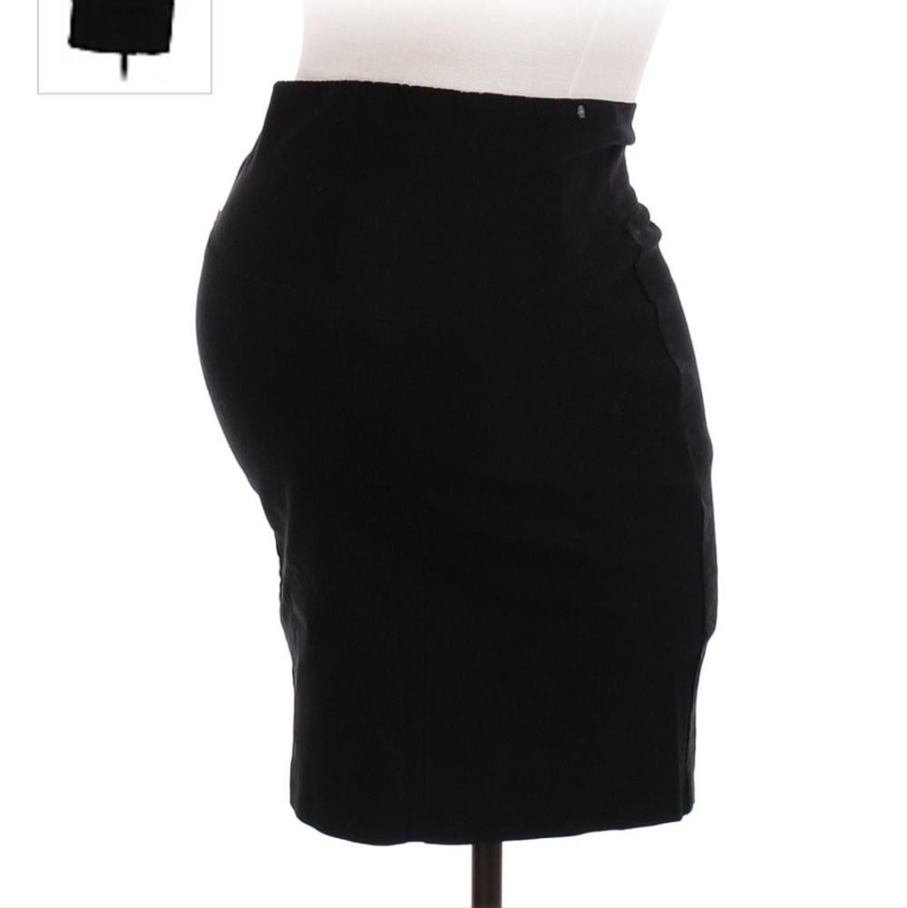 Pea In The Pod Black Knee Length Pencil Skirt Maternity Small S Career Office
